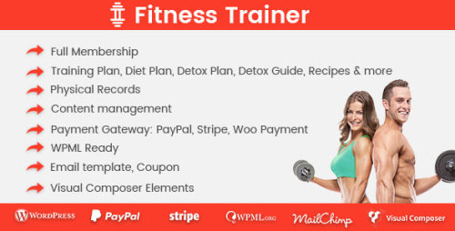 Fitness Trainer v1.3.8 - Training Membership Plugin Nulled