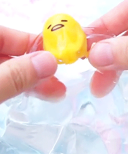 slime clear poking hands hehehe.....
