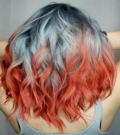 Red Dip Dye Hair Tumblr