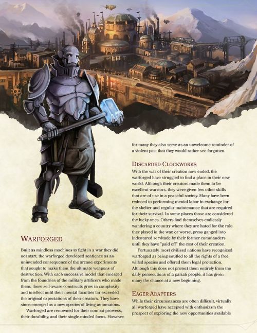 rpgsandbox:Warforged by Frognosticator