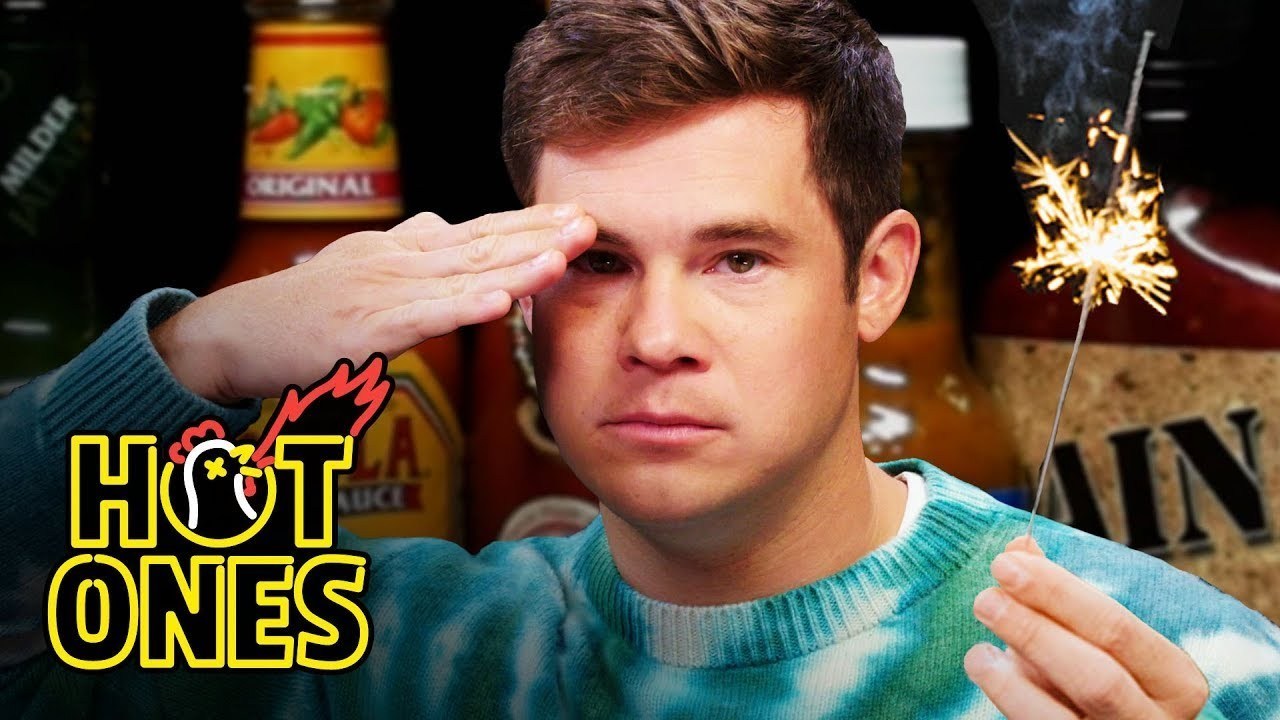 ISGROW Adam Devine Gets Patriotic While Eating Spicy