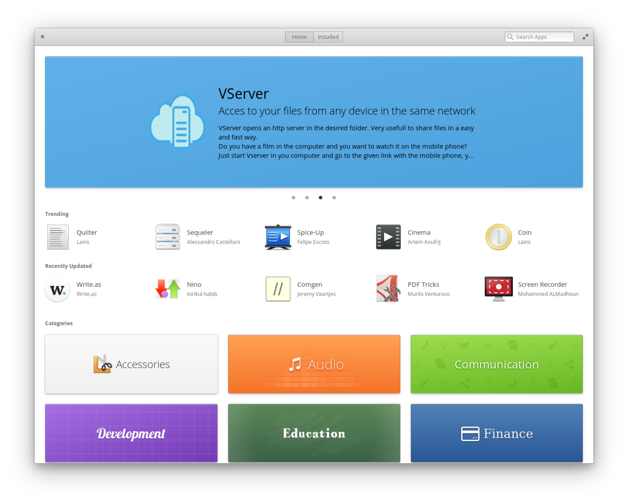 The elementary OS AppCenter