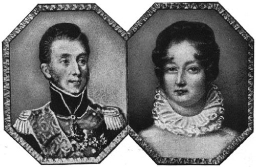 A portrait of Marie-Thérèse Charlotte and her husband, Louis-Antoine.