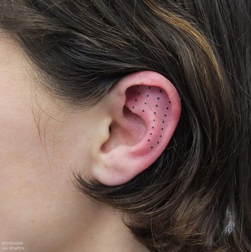 tattoo behind ear tumblr