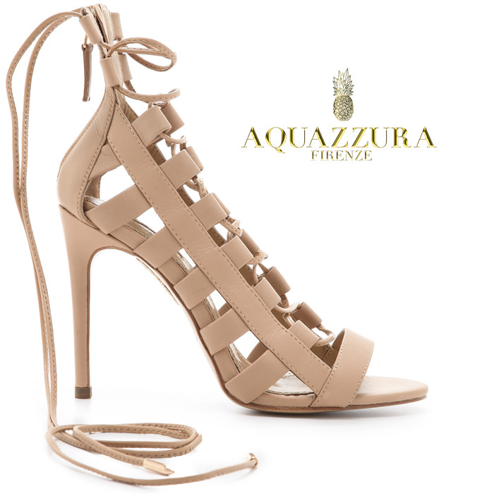 aquazzura lace heels