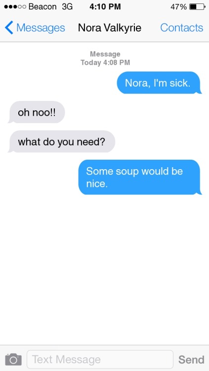 rwbytexts:Anonymous said to rwbytexts:Nora/Pyrrha BROTP...