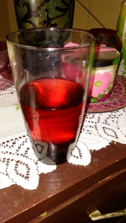 Nothing like a glass of blood wine to start the day