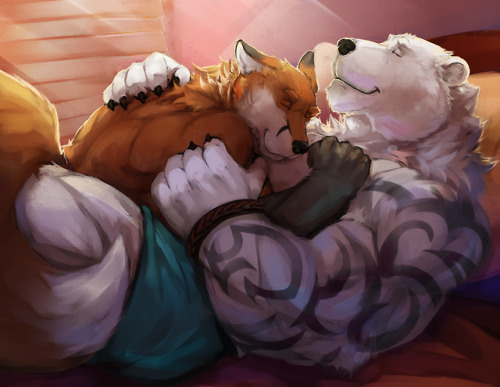 Just more update on the fox and polar bear~! Looks like the fox...