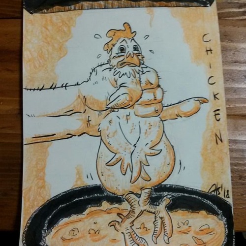 In ritardo causa influenza, #inktober day 5 - chicken e 6 -...