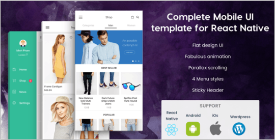 BeoStore v3.9.6 – Complete Mobile UI template for React Native Nulled