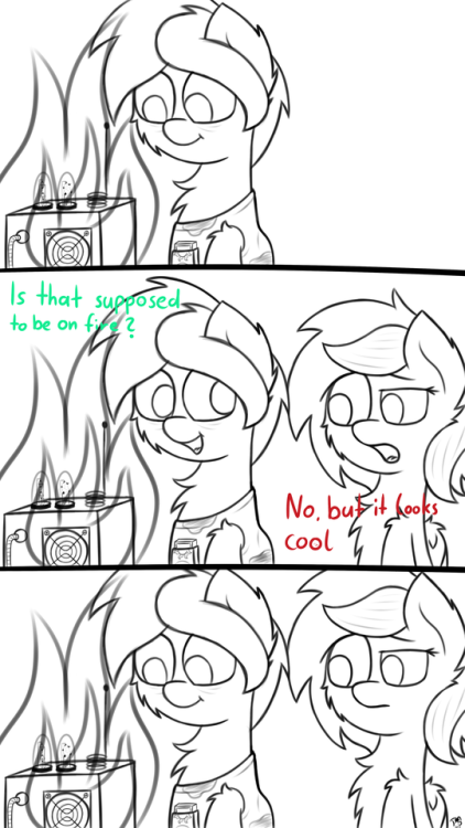 MLP My Little Pony My Litte Pony Friendship is Magic my art Delta Vee shinodage prismstreak comic burning