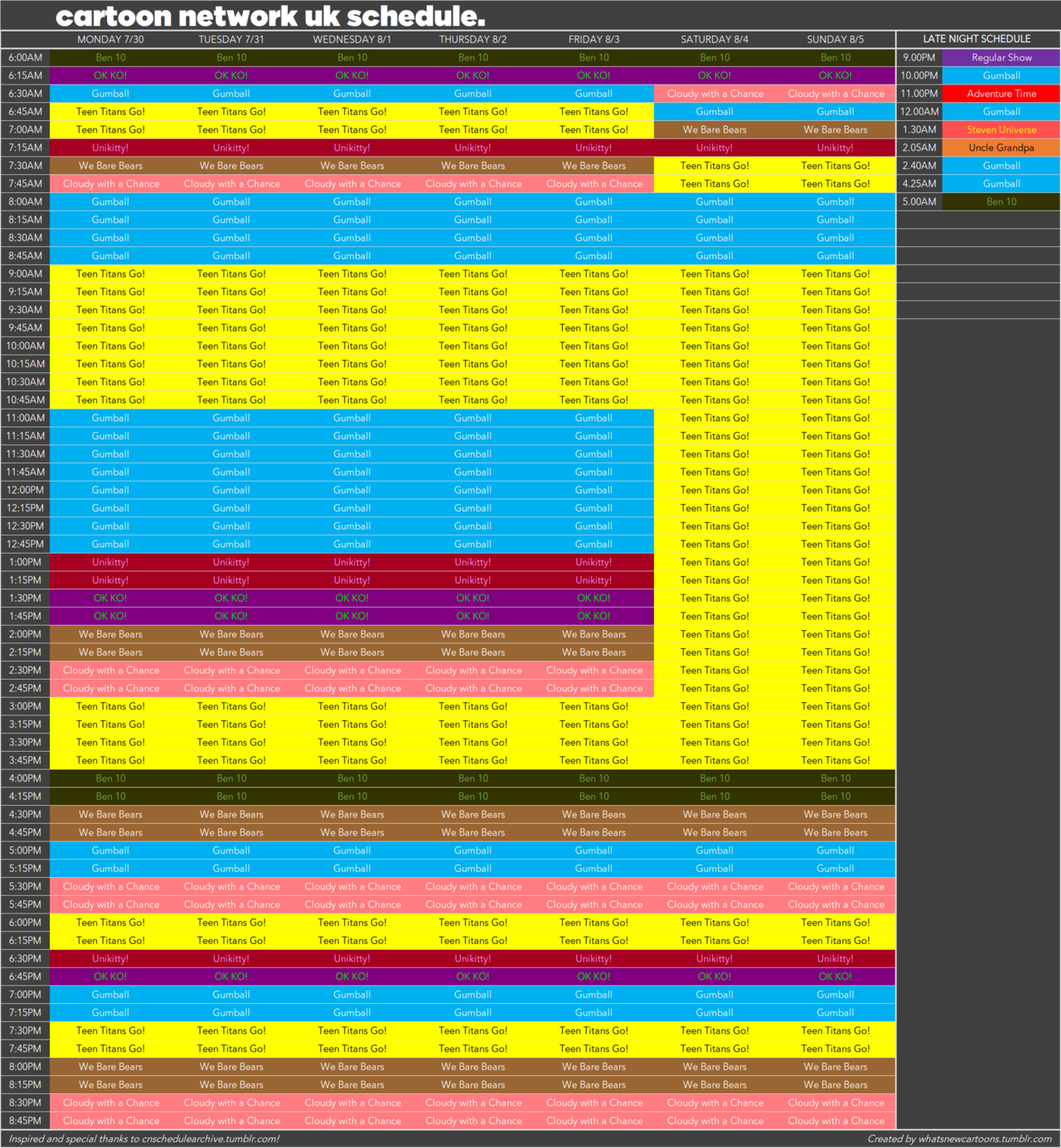 Images Of Cartoon Network Saturday Night Schedule