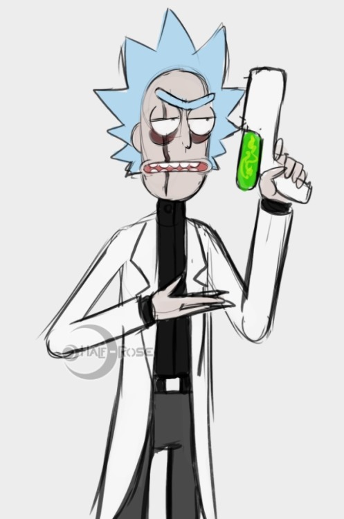 myart rick and morty evil rick Unity doodles