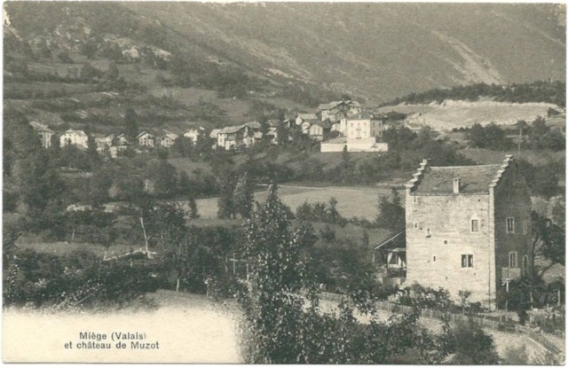 Rainer Maria Rilke — The view on Miège and Muzot Castle where Rilke...