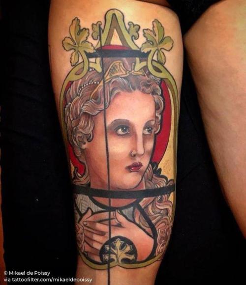 By Mikael de Poissy, done at Mikael de Poissy Tattoo Parlor,... big;contemporary;women;thigh;facebook;twitter;mikaeldepoissy;other;neotraditional
