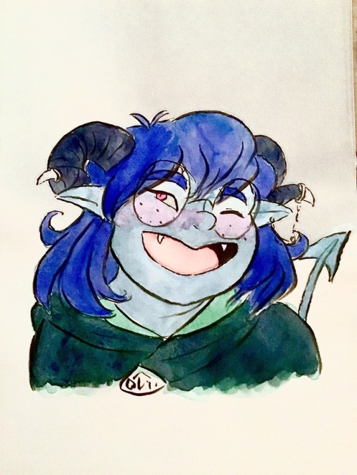 halineart:was testing out my old watercolours for inktober and...