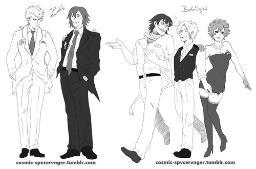 cosmic-spvcervnger:They are here! full body designs for my...