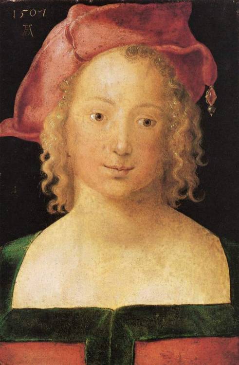 Face a young girl with red beret, Albrecht DurerMedium:...