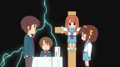 sorairo-deizu:New aesthetic: anime kids getting crucified.