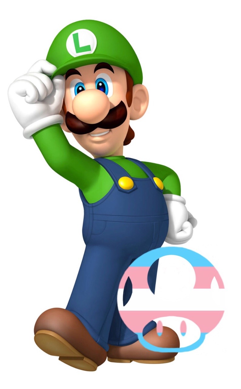 Gay Boy™ Colour — Luigi from the super Mario Bros series is a trans...