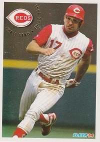 Pokey Reese autographed baseball card (Cincinnati Reds SC) 1997 Fleer #686