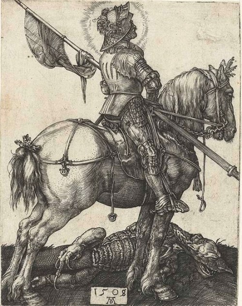 thetraditionalistmind:St. George on Horseback by Albrecht Dürer