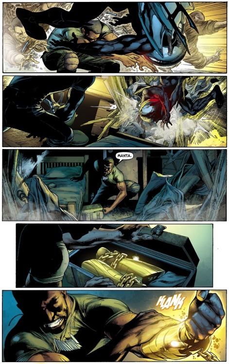 panels-of-interest:P.O.W. vs. Black Manta.[from Aquaman (2011)...