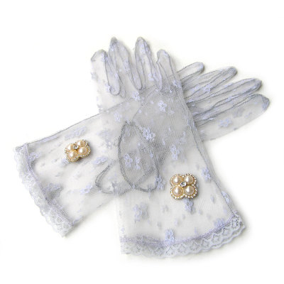 grey lace gloves