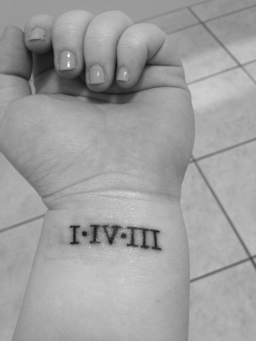 roman numeral tattoo on Tumblr