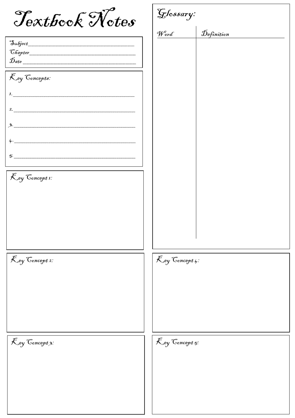 FREE STUDY PRINTABLE SHEETS Hello everyone! So I... - Blank Page