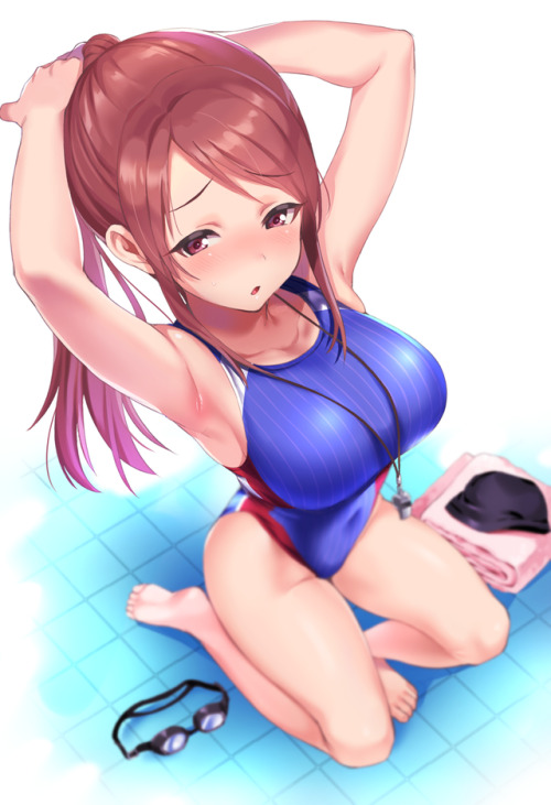 a-titty-ninja:「競泳水着の三船さん」 by Natsu | Twitter๑ Permission to...