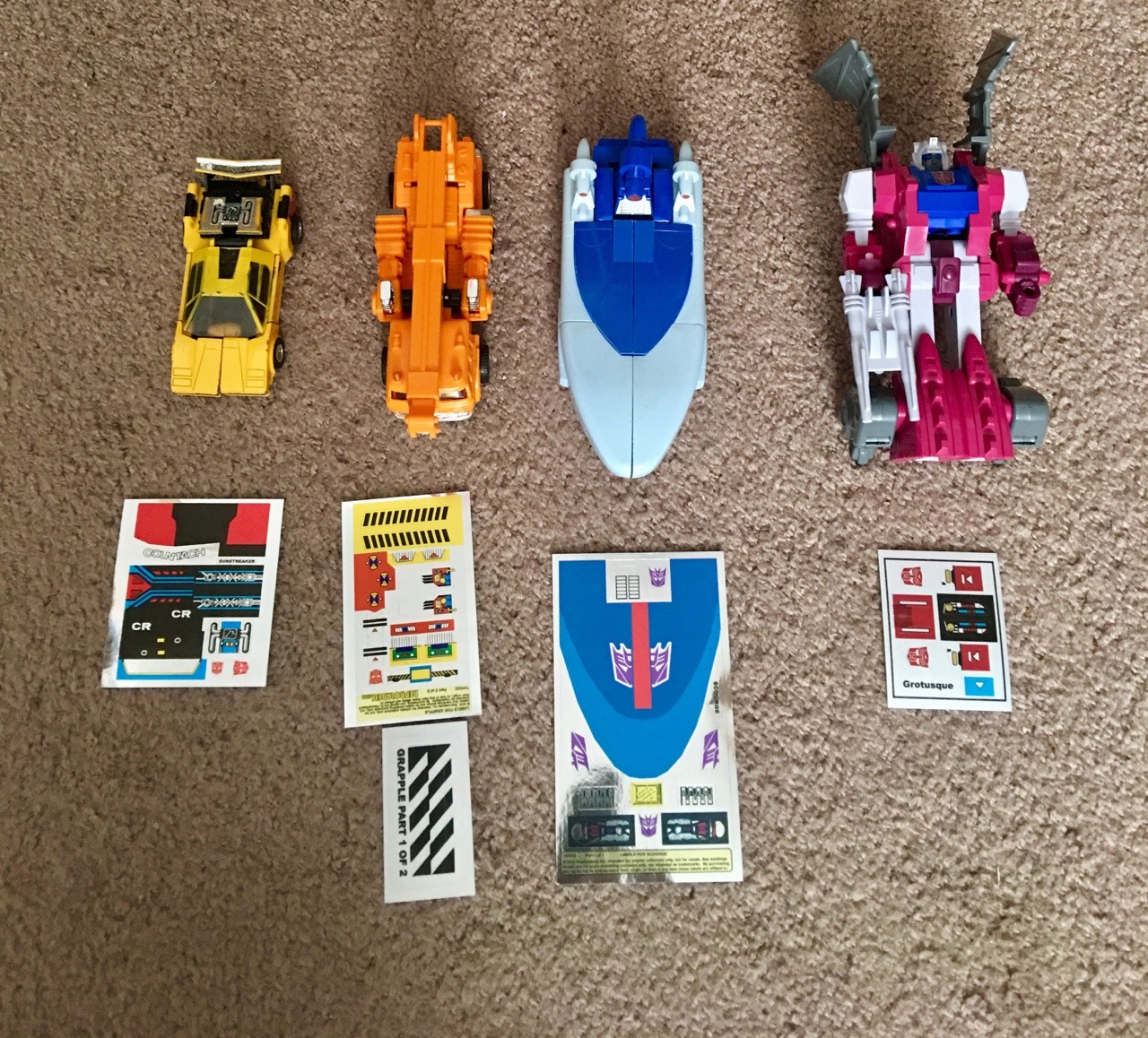 G1 AUTOBOT PARTS MIRAGE REPRO LABELS TRANSFORMERS GENERATION 1