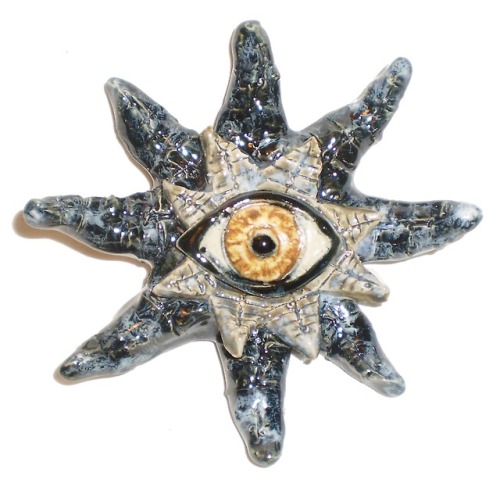 aberrantceramics:Eye Star Ornament for the Death Tarot card