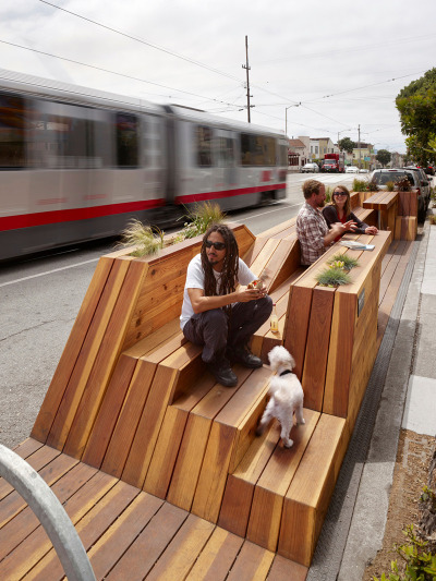 creativetopography:<br /><br />multi-uses |Public Seating in San Francisco, California by INTERSTICE Architects