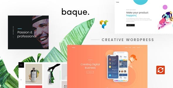 Baque v1.0.5 – Multipurpose Onepage Creative WP Theme Nulled