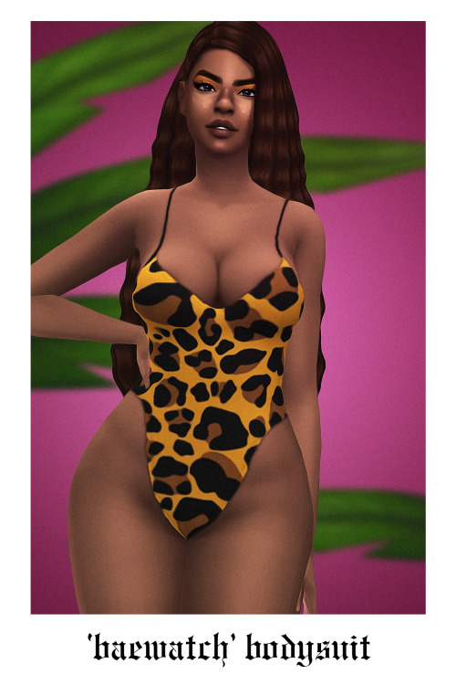 grimcookies:baewatch bodysuit & swimsuit.This is a mashup...