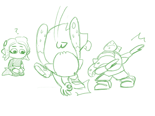 clannfearrunt:Have some older scribbles of Top Secret Squidbeak...