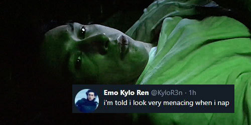 stripperskywalker:kylo ren + emo kylo ren twitter