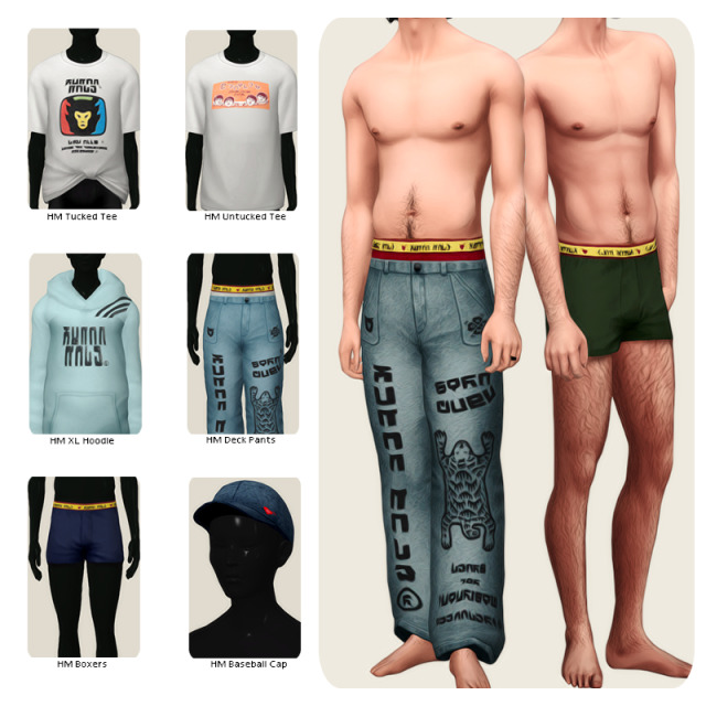 The Sims 4 MM Nucrests Human Made Collection By Nucrests