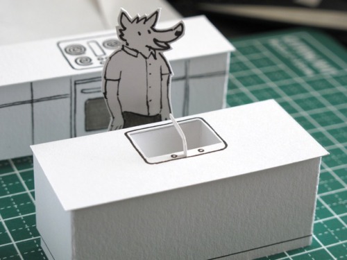 outsidewolves:Paper kitchen doodle