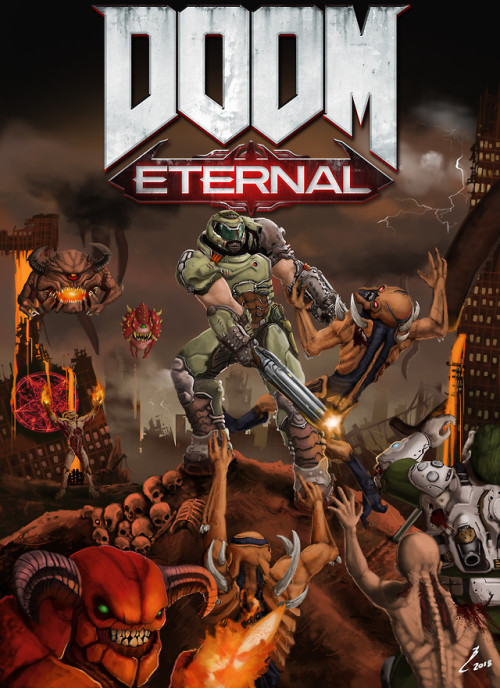 the-goddamn-doomguy:Doom: Eternal by Brandon Chen