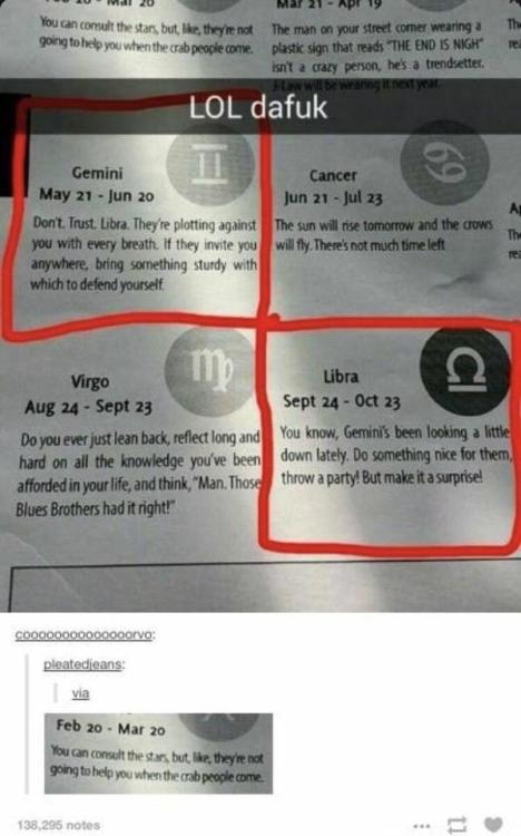 awesomacious:Cancer’s symbol is 69 sideways