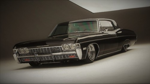 rebelsmachine:1968 Chevrolet Impala SS - Black on Black...