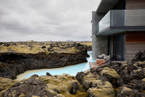 Guests at The Retreat at Blue Lagoon Iceland can look out onto...