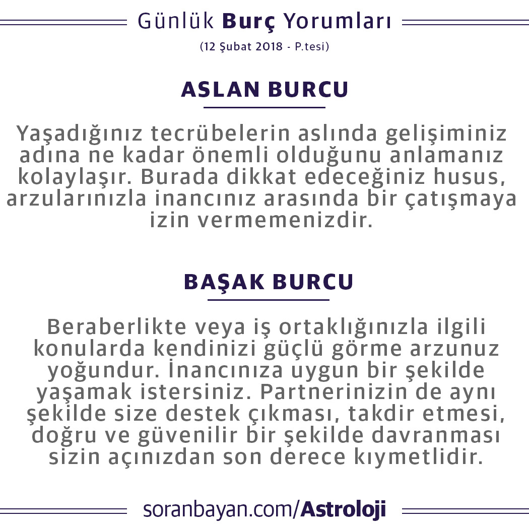 Günlük Burç Yorumları Günlük Burç Yorumları