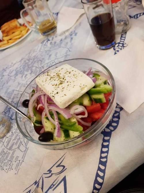 brattylikestoeat:p>Some food we ate in Greece! Delicious...