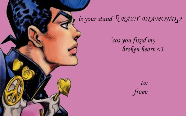 Valentine Card Design Anime Jojo Valentines Card Even though the day is widely accepted and celebrated across the world, there are part 1. anime jojo valentines card