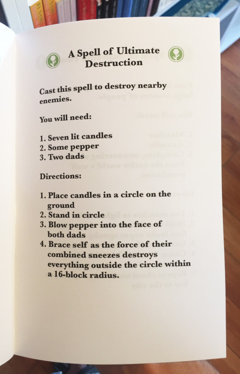 obviousplant:I made a book of “magic spells” and left it at a...