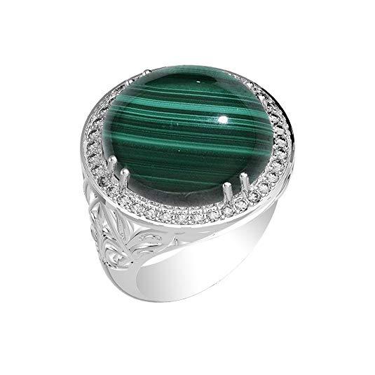 Genuine Turquoise Round /& .925 Silver Overlay Cocktail Solitaire Rings 15.15ct