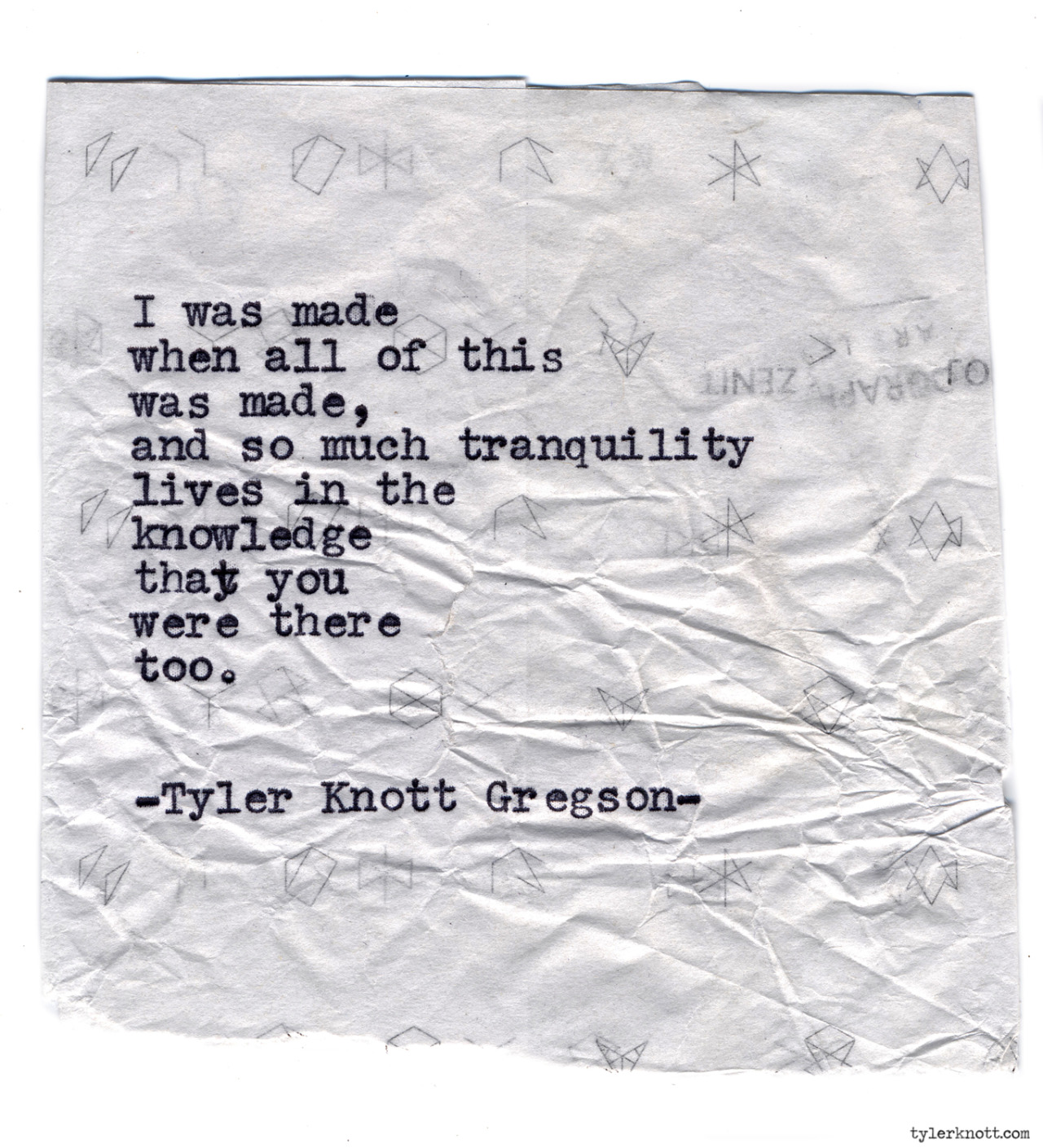 Tyler Knott Gregson — Typewriter Series #817 by Tyler Knott Gregson